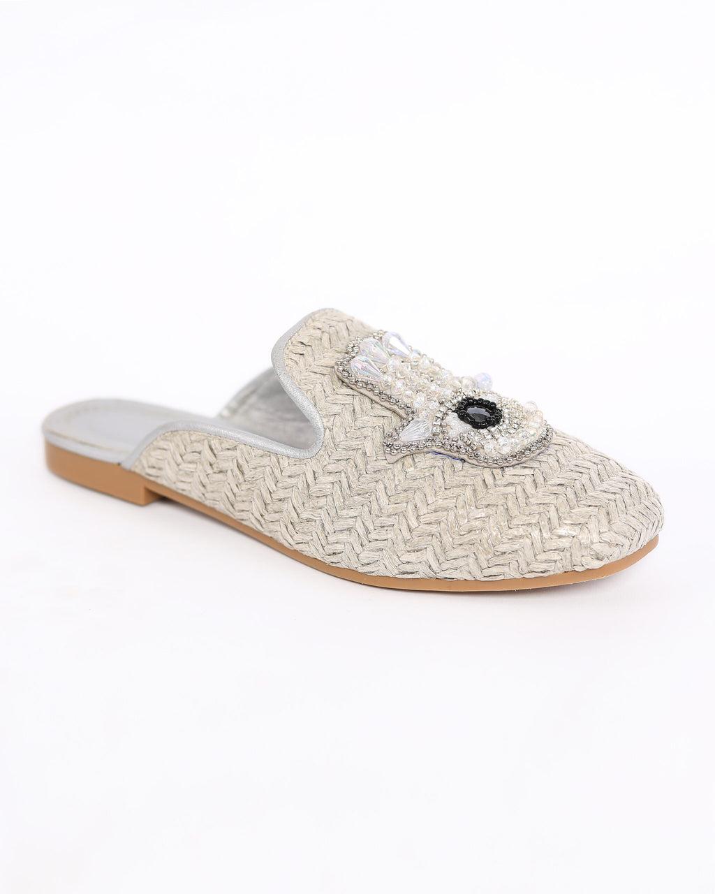 Hamsa Eye flat Mules Y-443-25