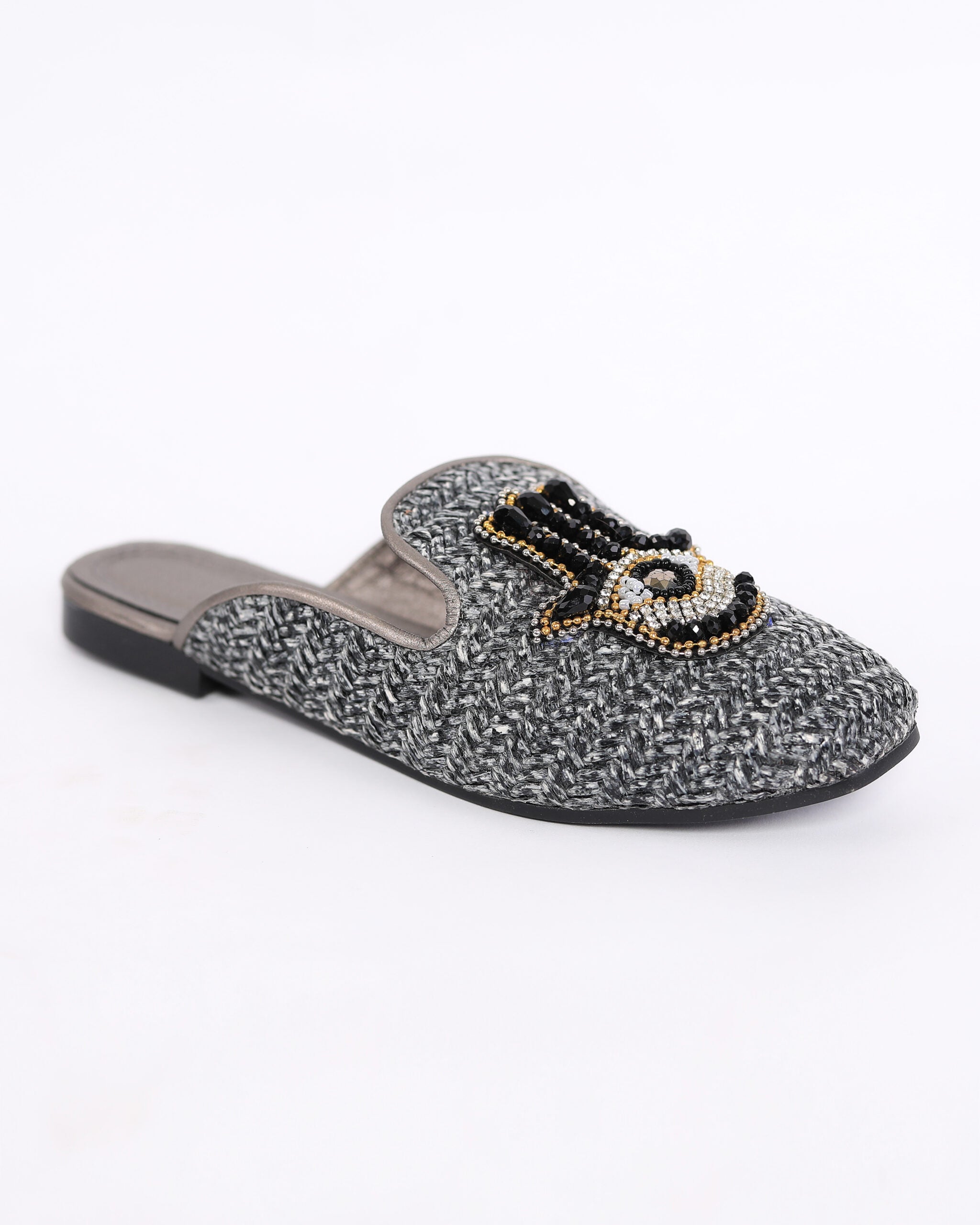 Hamsa Eye flat Mules Y-443-25